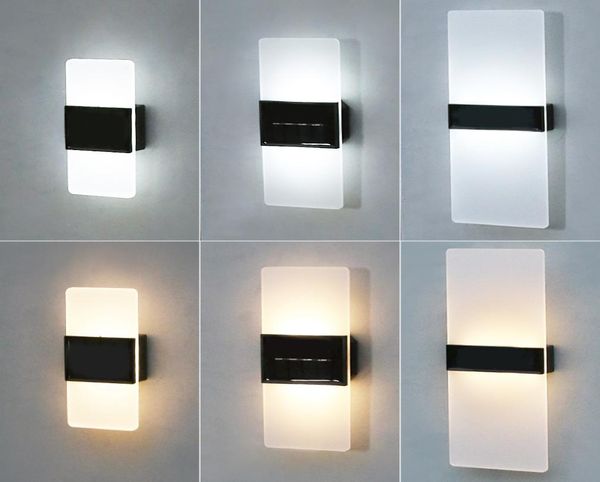 Luzes de parede solares acrílico simples quarto arandela sala estar ao ar livre escada decoração casa luzes interiores 1990866