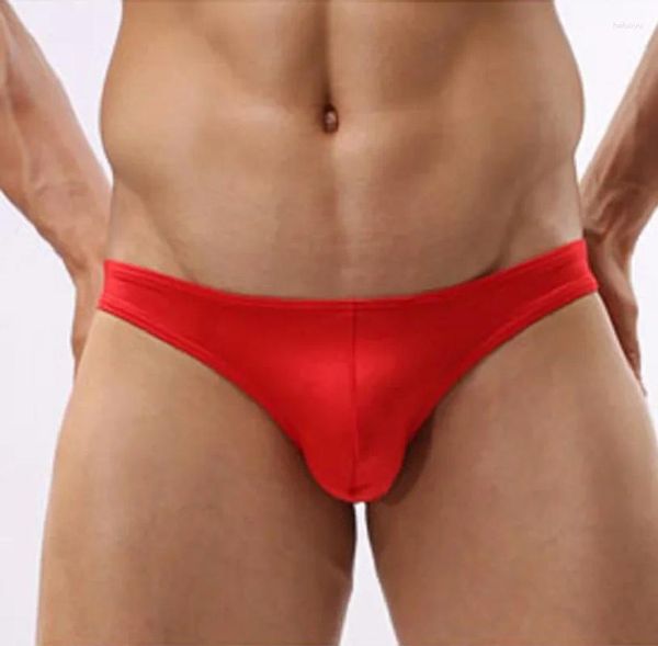 Külotlar erkekler düşük bel seksi brifs u dışbükey penis torbası düz renkli adam naylon iç çamaşırı cueca masculina bikini ropa iç