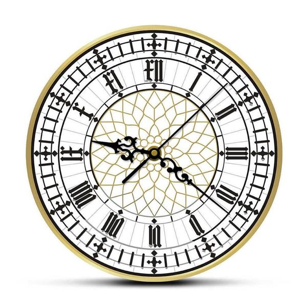 Big Ben Uhr, zeitgenössische moderne Wanduhr, Retro, geräuschlos, nicht tickend, englische Heimdekoration, Großbritannien, London, Geschenk X070261b