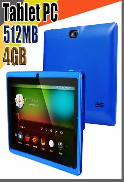 848E Allwinner A33 Quad Core Q88 Tablet PC Doppia fotocamera 7quot Schermo capacitivo da 7 pollici Android 44 512 MB 4 GB Wifi Google Play sto2879914