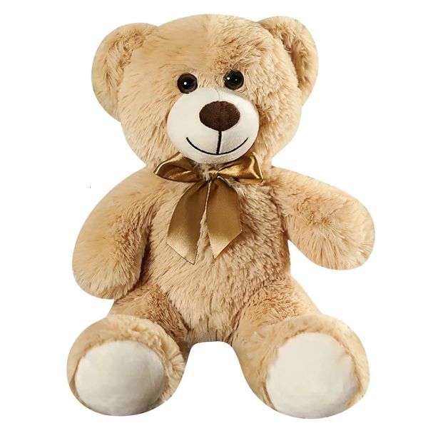 Baby Doll Peluche gigante Orsacchiotto con nastro Peluche Orso Peluche per bambini Cuscino per bambole Amanti dei bambini Regalo di compleanno 240105