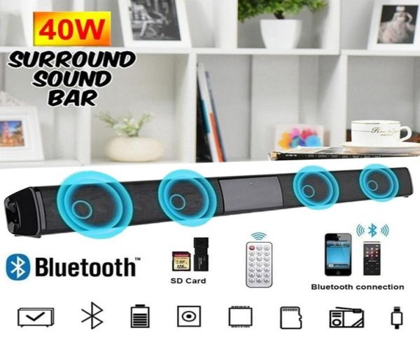 Soundbar Bluetooth senza fili Altoparlante stereo HiFi Home Theater TV Bassi forti Soundbar Subwoofer senza telecomando8470409