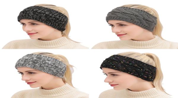 2018 malha crochê bandana mulheres esportes de inverno cabeça envoltório hairband turbante cabeça banda orelha mais quente gorro boné headbands 6220769