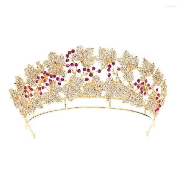 Clipes de cabelo de Barrettes Barrettes O Rubi Real Dinamarquês Tiara Cristal Princesa Mary Tiaras Casamento Jóias de Ouro HG129 Drop Delivery Hairj