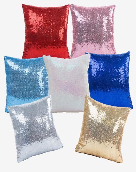 Glitter sereia lantejoulas fronha de luxo sofá capa almofadas decorativas 4040 tira rosa ouro fronha 9136847