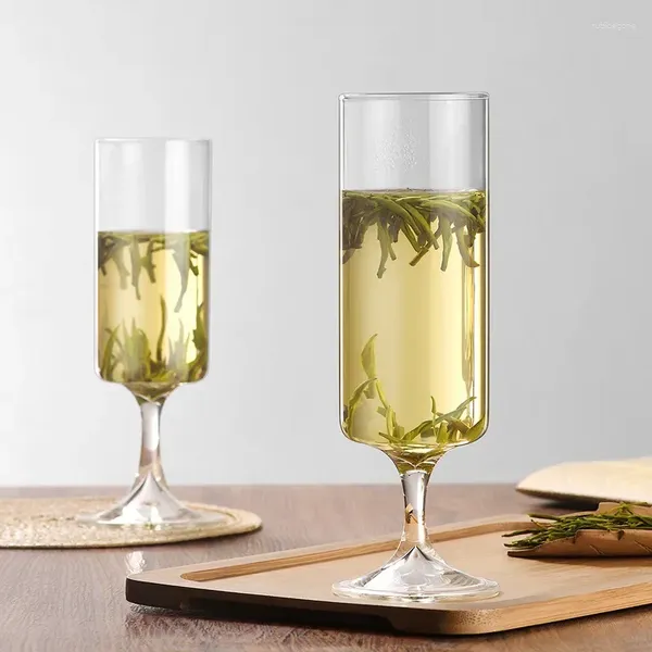 Copos de vinho criativo e minimalista vidro transparente alta haste vermelho champanhe uísque adequado para festas em casa