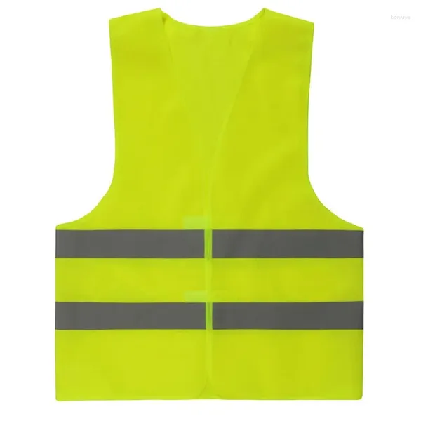 Vestuário de motocicleta 1 pc tira reflexiva colete carro emergência fluorescente alta visibilidade jaquetas de segurança roupas hi-vis