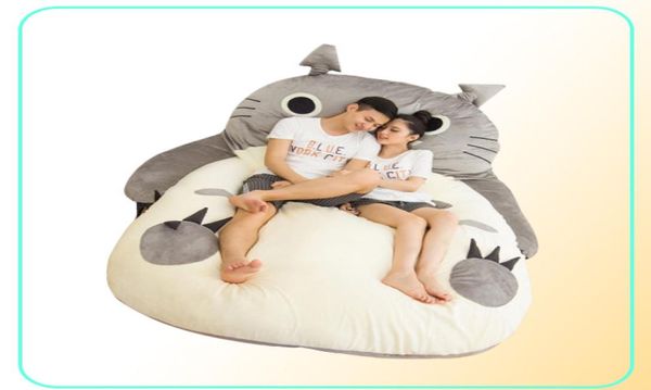 Dorimytrader Anime Totoro Strush Soft Feat Soft Cartoon Bed Behami Beanbag Mattress Kids and Adultos Regalo DY610048816299