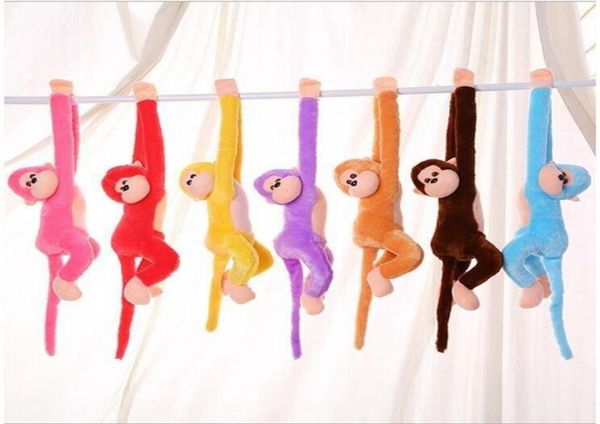 216 polegadas 55cm crianças animais macios monekys brinquedos de pelúcia bonito colorido braço longo macaco pelúcia animal boneca presentes new7000992