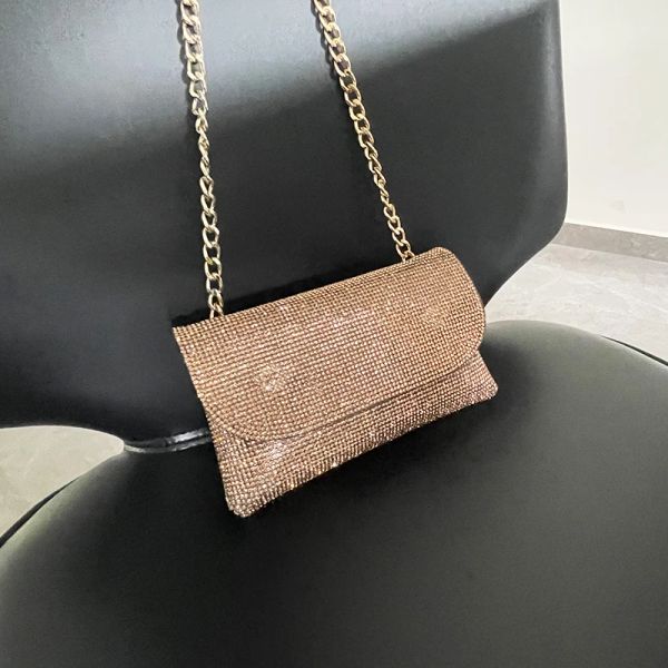 Borse di design di lusso Borse con strass Catena Pochette da sera a spalla per portafogli da sposa Borsa a tracolla per borse a tracolla da donna