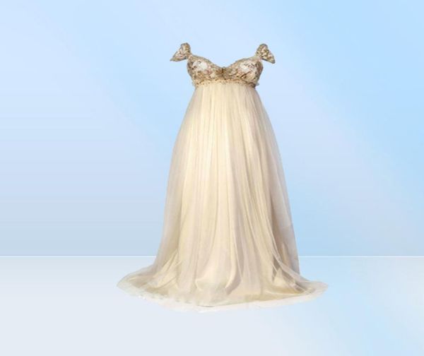 Abiti da sposa in stile vittoriano del 1800 Ispirati alla reggenza Sconti vintage Eleganti abiti da festa da sposa lunghi formali con linea A3094117