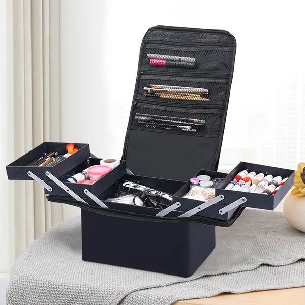 Mehrschichtige Kosmetiktasche mit Schindeln, Schönheitssalon, Tätowierungen, Nagelkunst, Werkzeugbehälter, Damen-Make-up-Organizer, großes Fassungsvermögen 240106