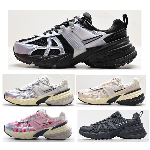 V2K Runtekk Yaz Beyaz Metalik Gümüş Abmer Abmer Anti Slip Retro Düşük Üst Koşu Ayakkabıları 36-45
