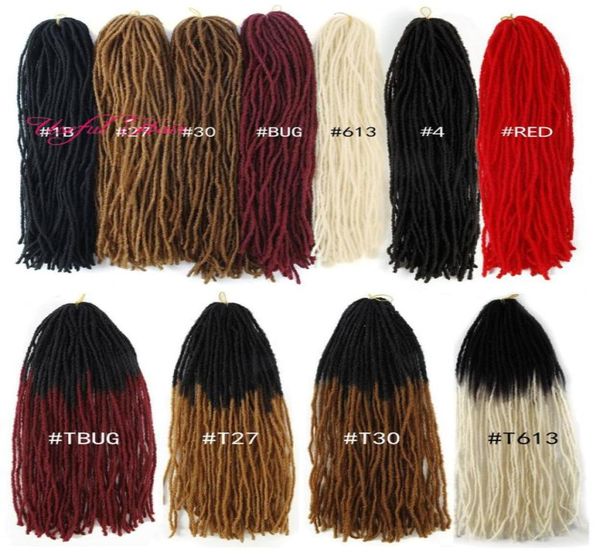 dreadlocks DIY Micro Locs Sister Locs extensões de cabelo de crochê cabelo sintético tecer 18 polegadas trança de cabelo liso para mulheres preto 5417849