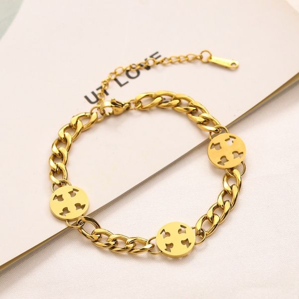 Braccialetti con cavi per gioielli con quadrifoglio in oro Bracciale smaltato di design in oro Bracciale per unghie di amicizia da donna di design Sier