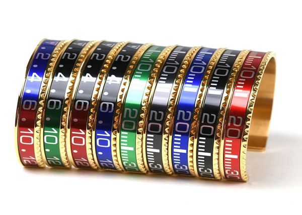 Braccialetti da uomo moda italiana Braccialetti in acciaio inossidabile Bracciale tachimetro Bracciale ufficiale Braccialetti Donna Gioielli placcati oro Regalo1750459