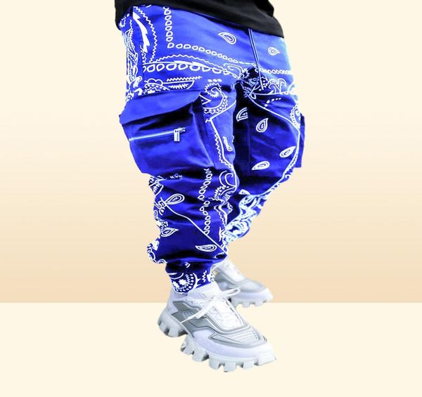 Grandes jardas calças de carga men039s impressão solta confortável masculino jogging empilhados sweatpants homens hip hop streetwear s5xl5089742