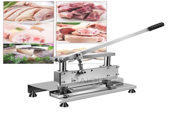Macchina per tagliare le ossa con sega manuale in acciaio inossidabile Tagliare la carne di maiale con le costolette di carne Affettatrice per carne1328771