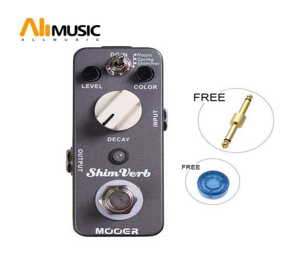 Mooer Shimverb Reverb Pedal Distorsiyon Pedalı 3 Yankı Modları Oda Bahar Parçalanması Full Metal Kabuk Gerçek Bypass MU03359021865