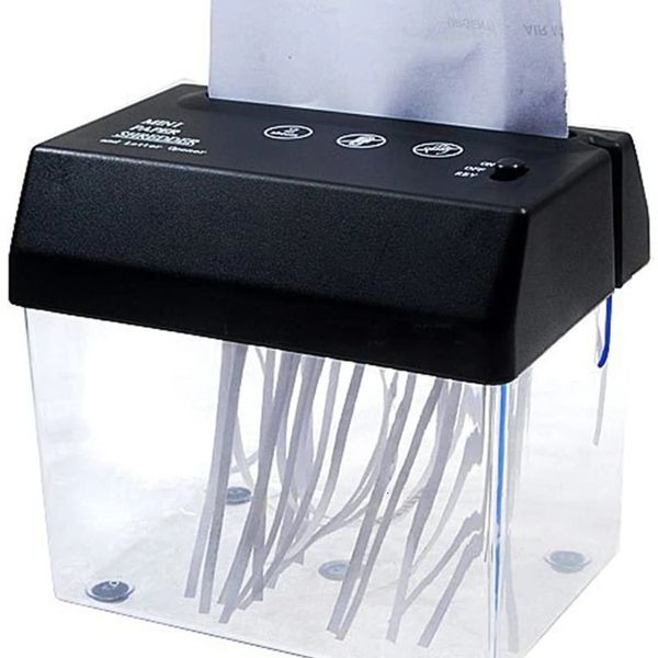 Taşınabilir Mini Kağıt Shredder Elektrikli USB Pil Çalışan Shredder Belgeleri Ev Ofisi için Kağıt Kesme Aracı 240105