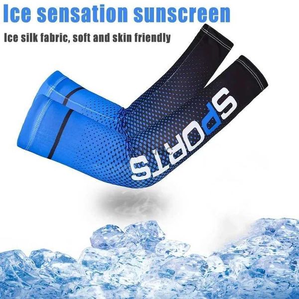 Kol bacak ısıtıcılar koruyucu dişli serin kılıf kapağı erkekler için kadınlar güneş koruma buz güneş kremi koruyucu basketbol koşu bisiklet vücut geliştirme yq240106