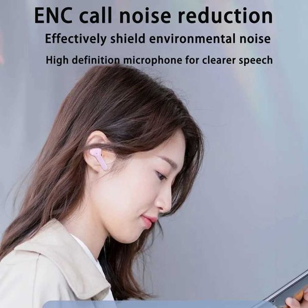 Fones de ouvido para telefone celular BT30 ENC com cancelamento de ruído sem fio Bluetooth Fones de ouvido estéreo HiFi com display digital Estojo de carregamento para jogos à prova d'água LFL240105