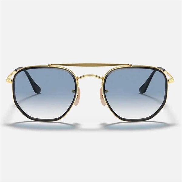 Occhiali da sole a doppio ponte Occhiali da sole esagonali moda Donna Occhiali da sole da uomo Des Lunettes De Soleil Occhiali da vista uomo con pelle cas317d