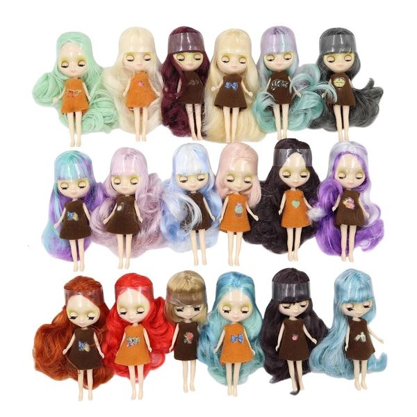 DBS blyth mini bambola 10CM BJD corpo normale bambola ragazze carine regalo giocattolo anime vestito casuale 240105