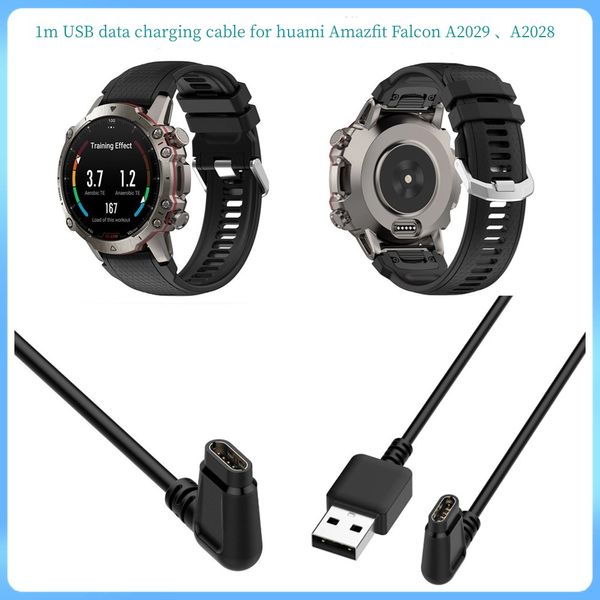 Cavo di ricarica dati USB da 1 m per caricabatterie Huami Amazfit Falcon A2029 Accessori di ricambio per smartwatch