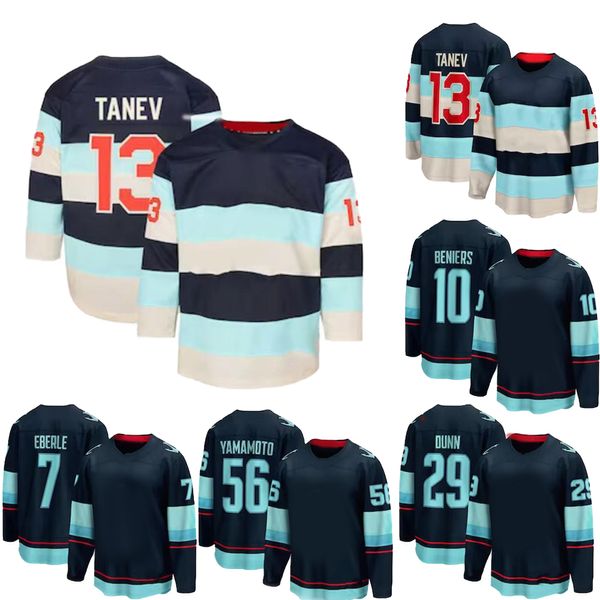 2024 Winter Classic Hockey Jerseys Home Deep Sea Blue Premier Kraken Grubauer Kraken Grubauer Gourde Tanev Jersey Tops Dropshipping Akzeptiert dhgate yakuda