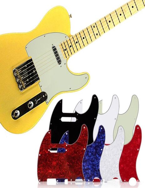 7 Renk Standart Boyut 3 Katlı Beyaz Pickguard için Tuff Köpek Elektro Gitar Çok Renkler 3ply Age Pearloid6179206