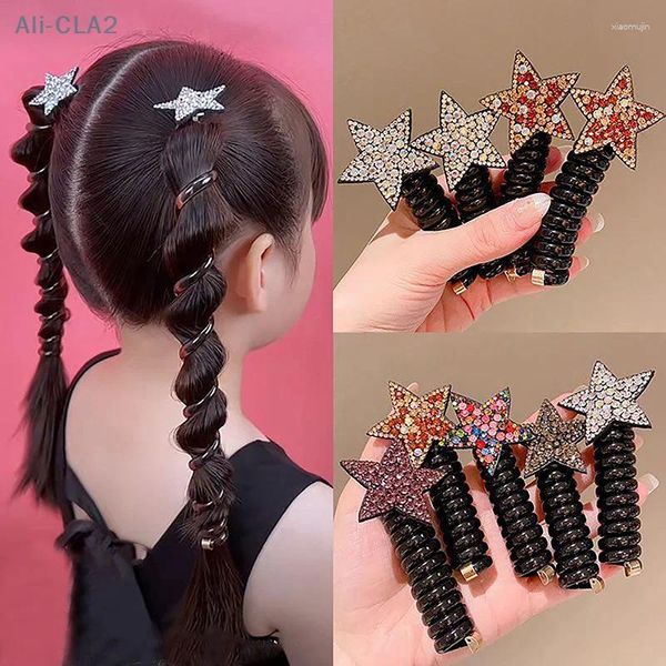 Accessori per capelli Star Beam Linea telefonica Scrunchie Accessorio a cinque punte Fascia con strass