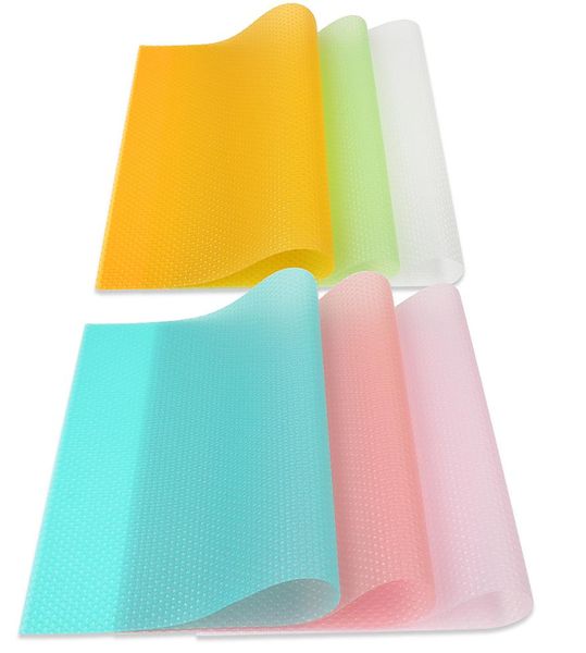 Buzdolabı paspasları 6 parçalı çok renkli PVC buzdolabı çekmece paspasları çok amaçlı mats29 x 48 cm1151175