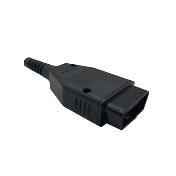 Kfz-OBD2-Bluetooth-OBD-Steckerschnittstelle, 16-poliger Stecker, 180-Grad-gerader Kopf, große Abdeckschale