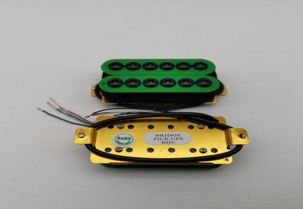 Captadores de guitarra humbucker verde raro, pescoço e ponte, capa verde, captadores de guitarra elétrica 4c em estoque 5686719