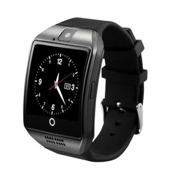 Q18 Relógios Inteligentes Bluetooth Pulseira Smartwatch TF Cartão SIM NFC com Câmera Chat Software Compatível Celulares Android com Reta7490717