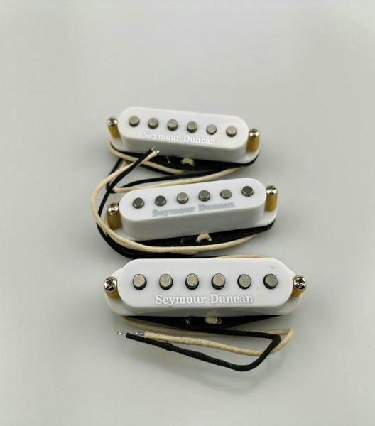 Captadores de guitarra SSL1 Alnico5 Captador de bobina única Vintage escalonado para guitarra White2250798