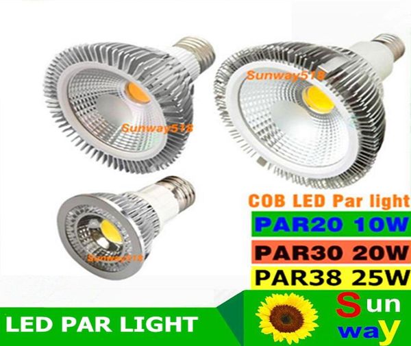 2016 NOVA COB Regulável lâmpada Led par38 par30 par20 85265V 10W 20W 25W E27 E26 Par luz LED Iluminação Spot Lamp luz downlight3842791