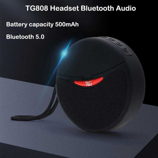 Портативные колонки TG808 2 в 1 TWS наушники Мини беспроводной Bluetooth-динамик Сабвуфер Стерео звуковая панель Многофункциональное FM-радио громкой связи AUX TF YQ240106