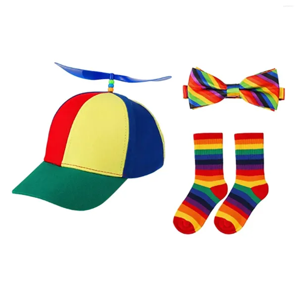 Ball Caps Kind Baseball Hoed Set Feestartikelen Cadeau Kinderkostuum Sokken Vlinderdas Voor Fancy Dress Jongens Camping Meisjes