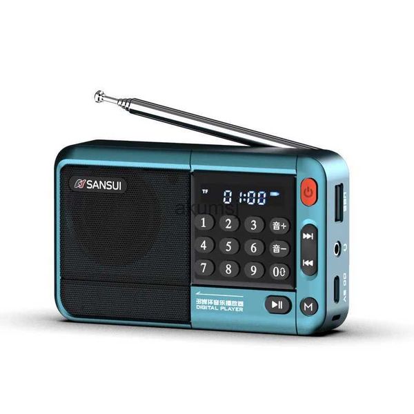 Tragbare Lautsprecher Sansui F33 Retro-Radio Drahtloser Bluetooth-Lautsprecher Tragbarer Stereo-Subwoofer Mini-Plug-in-Walkm-All-Band-MP3-Musik-Player YQ240106