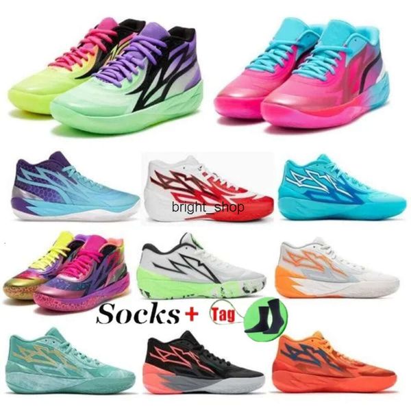 OG Rick Morty MB.01 MB.02 Scarpe da basket Scarpe sportive Trainner Sneakers Kids Grade School Lamelo Ball Shoes Nero Rosso Grigio Uomo Donna In vendita Queen City