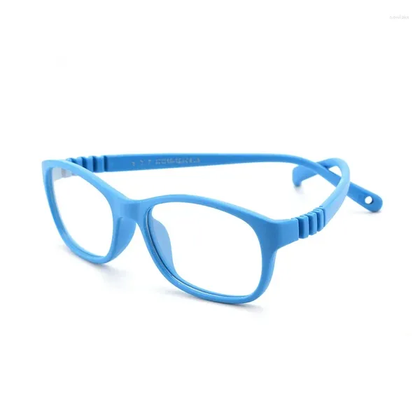 Sonnenbrille, quadratisch, blaues Licht, Kinderbrille, Silikon, flexibel, für Kinder, optischer Rahmen, Jungen und Mädchen, Computer, transparent, blockierende Brillen