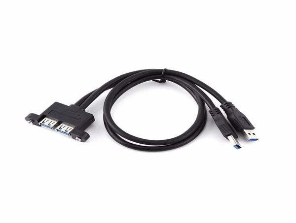 Cavo di prolunga combinato doppio USB 30 maschio-femmina con fori di montaggio a pannello con presa a vite6220449