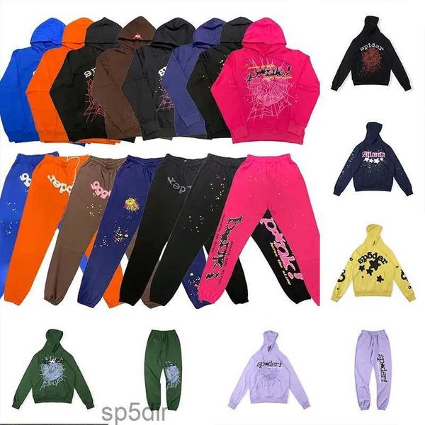 Herren Hoodies Sweatshirts Spider Pink 555555 Trainingsanzüge Designer-Sets Hoodie Hosen Jacke Lässiges Sweatshirt Sp5der Young Thug Set Joggers Prints C4WI AL LV94