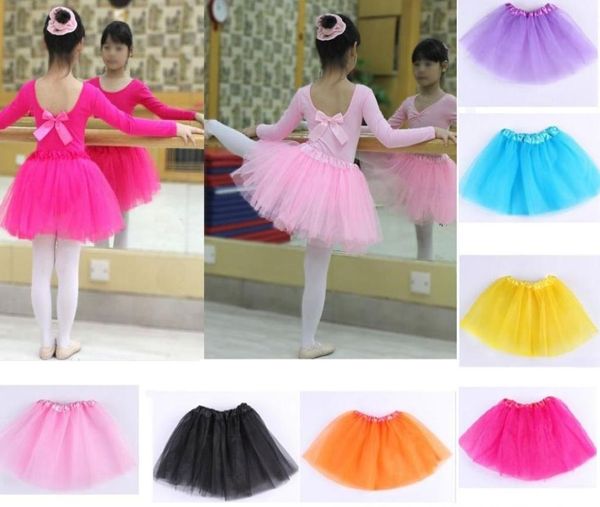 Combinar meninas meninas crianças crianças dançando tule tutu saias pettiskirt dança use vestido de balé nas saias de fantasia 18t 3514217
