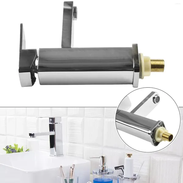 Rubinetti per lavabo da bagno Rubinetto per lavabo da cucina In acciaio inossidabile 304 Argento Contatore freddo singolo senza tubo