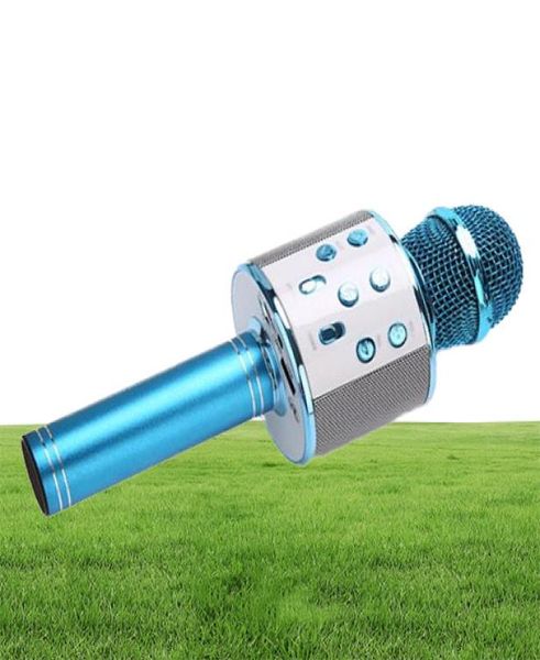 Microfono senza fili Bluetooth Treppiede portatile Karaoke Microfono USB Mini Home KTV per riprodurre musica Canto Altoparlante Player9523259