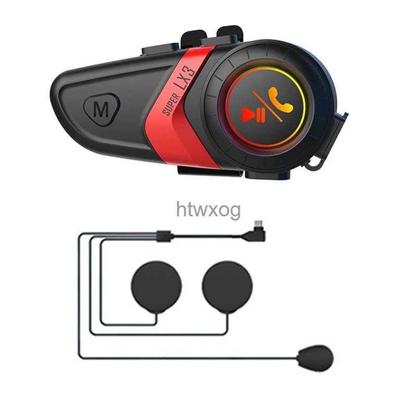 Cep Telefonu Kulaklıklar LX3 Kask Bluetooth Kulaklık BT5.0 Motosiklet Binicilik Kablosuz Çağrı Kulaklığı 1200mAH Yumuşak Çizgi Buğday Kulaklığı YQ240105