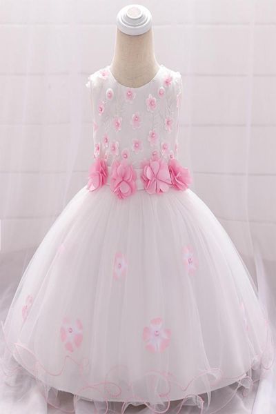 2019 Newborn Christening Dress For Baby Girl Clothes Dresses Party And Wedding Princess Dresses Girl 1st Birthday 0 2 3 6 Month Y19467433